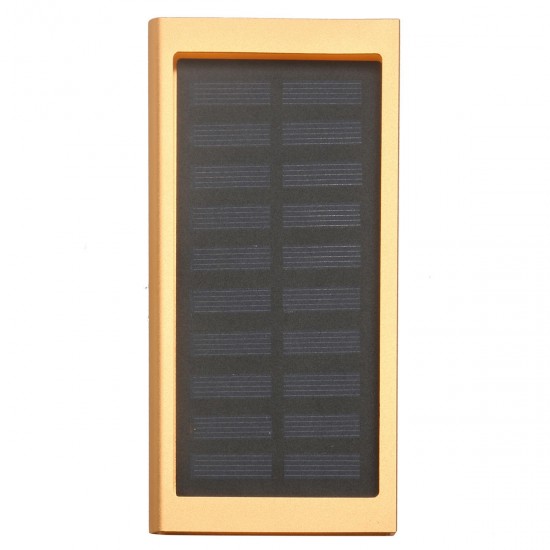 10000mAh Portable Solar Power Bank Dual USB Fast Charger DIY Case For Mobile Phone