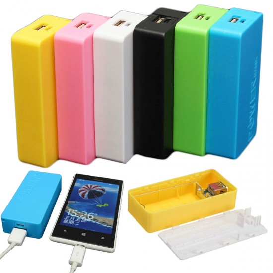 5600mAh 2X 18650 USB Power Bank Battery Charger Case DIY Box For iPhone Sumsang