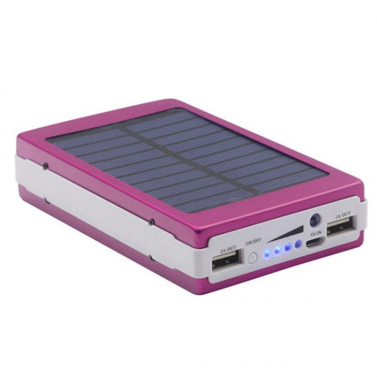 Bakeey 5x18650 Dual USB Solar Energy Camping Flashlight 20000mAh Battery Case Power Bank Box