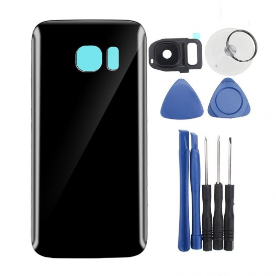 Back Glass Battery Door Housing Cover+Back Camera Lens+Tools For Samsung Galaxy S7