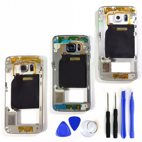 Chassis Metal Mid Frame Cover Replacement Assembly for Samsung Galaxy S6 Edge