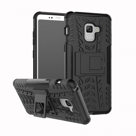 Bakee 2 in 1 Armor Kickstand TPU PC Protective Case for Samsung Galaxy A8 Plus 2018