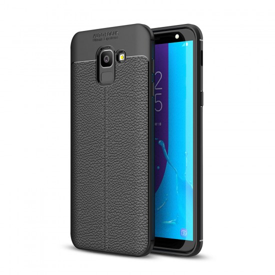 Bakeey Litchi Leather Soft TPU Protective Case for Samsung Galaxy J6 2018 EU Version