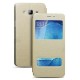 Flip Dual View Window PU Leather Stand Case for Samsung Galaxy ON7