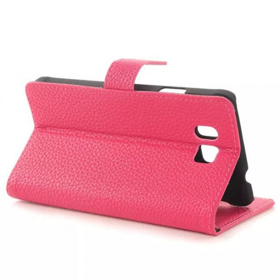 Flip Litchi Grain Leather Case Cover For Samsung Galaxy Alpha G8508S