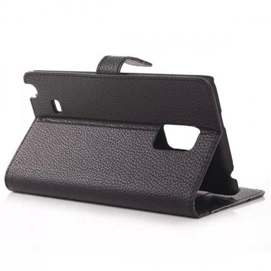 Flip Litchi Grain PU Leather Case For Samsung Note Edge N915F N9150