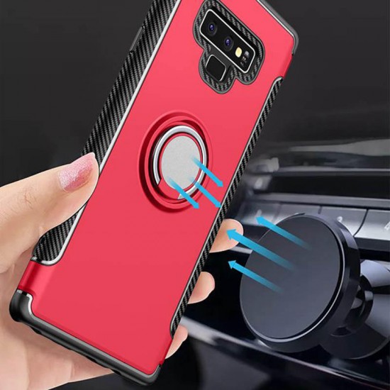 360º Rotating Ring Grip Stand Car Mount Protective Case For Samsung Galaxy Note 9
