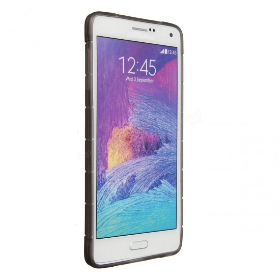 Ultra-slim Cube Grid TPU Soft Case Back Cover For Samsung Note 4