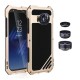 198° Fisheye Lens+15X Macro Lens+Wide Angle Lens+Aluminum Case For Samsung Galaxy S8/S8 Plus