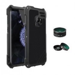 198° Fisheye Lens+15X Macro Lens+Wide Angle Lens+Aluminum Protective Case For Samsung Galaxy S9 Plus 198° Fisheye Lens+15X Macro Lens+Wide Angle Lens+Aluminum Protective Case For Samsung Galaxy S9 Plus