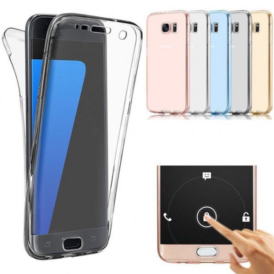 360° Front And Back Protective TPU Clear Case Cover For Samsung Galaxy S7 Edge