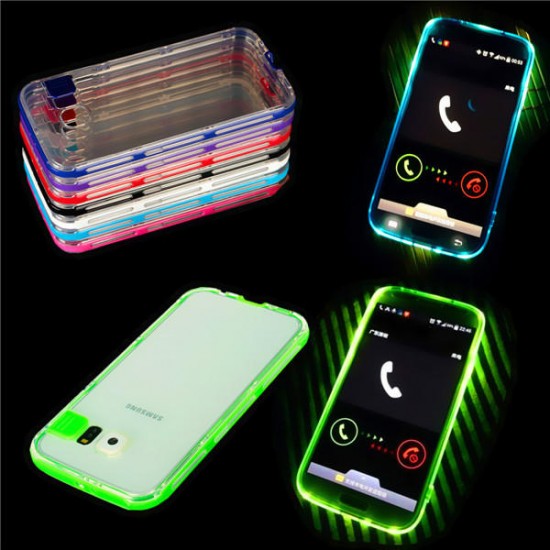 Flashlight Up Remind Incoming Call Case with Plectrum For Samsung Galaxy S6