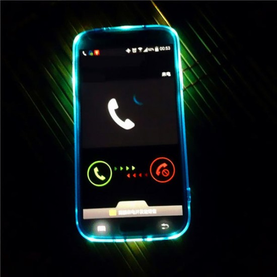 Flashlight Up Remind Incoming Call Case with Plectrum For Samsung Galaxy S6