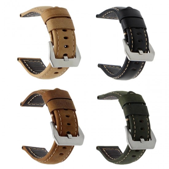 22mm PU Leather Matte Horse Texture Watch Strap Band For Samsung Gear S3 Classic/Frontier