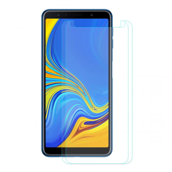 2 Packs Enkay Screen Protector For Samsung Galaxy A7 2018 2.5D Curved Edge Tempered Glass Film