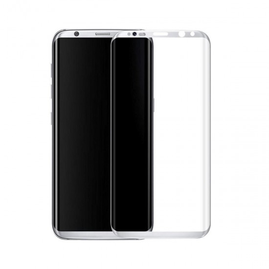 3D Arc Edge 0.26mm Tempered Glass Silk Screen Rim Screen Protector for Samsung Galaxy S8 & S8 Plus