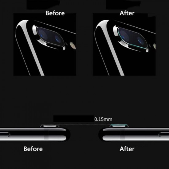 2 PCS Camera Lens Protector Soft Tempered Glass Rear Camera Phone Lens for Xiaomi Mi8 Lite