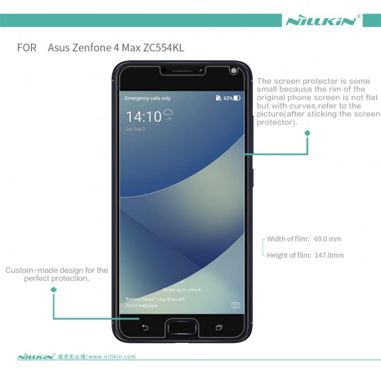NILLKIN Anti-Fingerprint Anti Glare Matte Soft Screen Protector For ASUS Zenfone 4 Max(ZC554KL) NILLKIN Anti-Fingerprint Anti Glare Matte Soft Screen Protector For ASUS Zenfone 4 Max(ZC554KL)