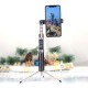 2 in 1 Flexible bluetooth Multi-angle Mini Tripod Stand Holder Selfie Stick for Smartphones