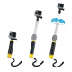 6.7-15.7'' Waterproof Selfie Stick for GoPro Extendable Transparent Floaty Pole Telescoping Grip