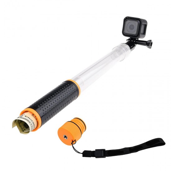 6.7-15.7'' Waterproof Selfie Stick for GoPro Extendable Transparent Floaty Pole Telescoping Grip