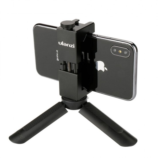 Ulanzi 1/4" Screw Mount Phone Holder Selfie Stick Tripod for Smartphone Action Camera