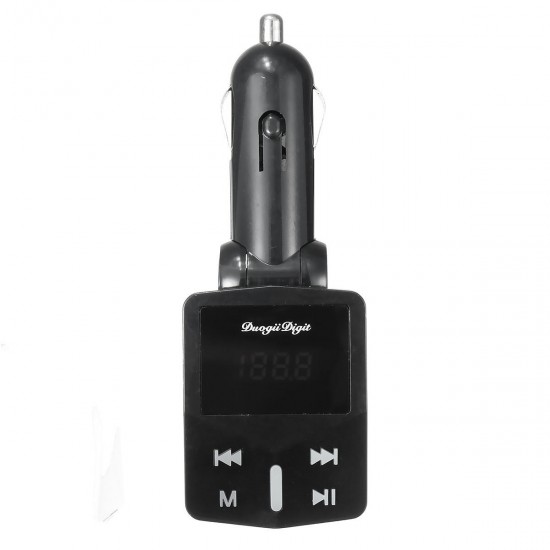 1.2″ LED Display Car Kit MP3 Player FM Transmitter Modulator MicroSD Car Charger For iphoneX Samsung