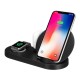 5 In 1 Qi Wireless Charger QC2.0 USB with 36W Power Supply for Mobile Phone iWatch