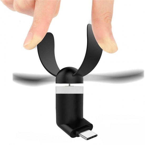 Bakeey Mini USB Fan Portable Super Mute Micro USB Type-C Cooling Fan for Mobile Phone