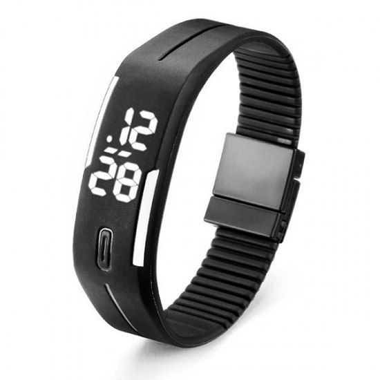 B4A Unisex Casual LED Rectangle Sport Digital Bracelet Watch