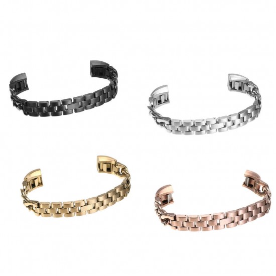 Steel Watch Bands Chain Strap Belt Buckle Replacement For Fitbit Alta Tracker Band Steel Watch Bands Chain Strap Belt Buckle Replacement For Fitbit Alta Tracker Band