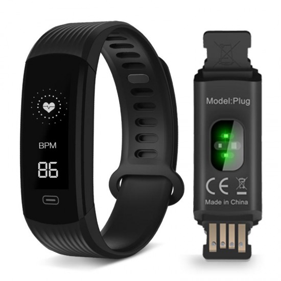 Zeblaze Plug Real-time Heart Rate Sleep Monitor All-day Activity Tracker Stopwatch BT4.0 Smart Watch