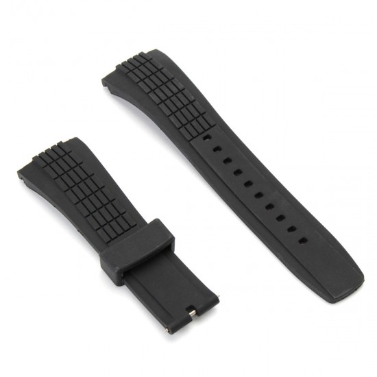 20-26mm Silicone Black Watch Band Strap For Seiko Velatura Watch Replaceable