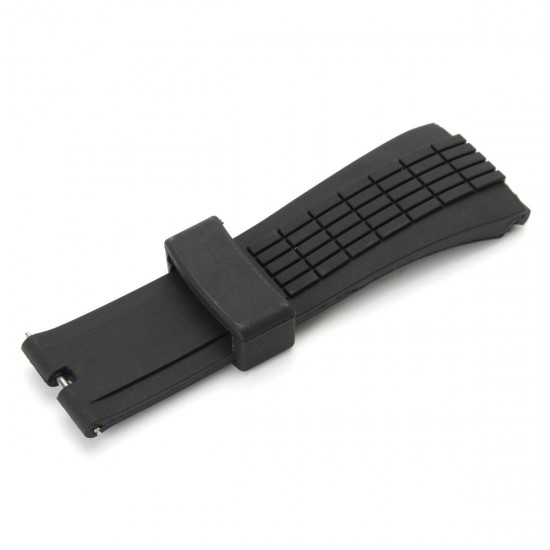 20-26mm Silicone Black Watch Band Strap For Seiko Velatura Watch Replaceable