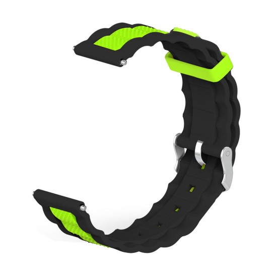 20mm Three-colour Waves Shape Watch Band Strap Replacement for Xiaomi AMAZFIT Bip Pace Youth