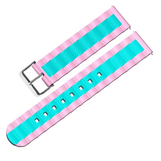 20mm Three-colour Waves Shape Watch Band Strap Replacement for Xiaomi AMAZFIT Bip Pace Youth