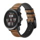 22mm Silica gel Inside External Leather Watch Band Watch Strap for Xiaomi Amazfit 2