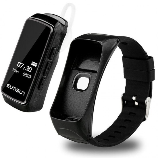 B7 Talk Band Heart Rate Monitor Pedometer Phone Call Bluetooth Smart Watch For iPhone X 8/8Plus Sams