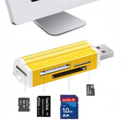 All in One USB 2.0 MS Duo MS Pro Micro SD MS T-Flash High Speed Card Reader