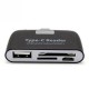 Bakeey 4 in 1 Type-c USB 3.1 USB 2.0 Memory Card U Flash Disk TF OTG Card Reader for Mobile Phone