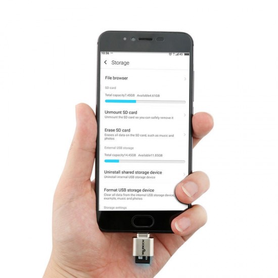 Rocketek Mini Metal Micro USB OTG TF Card Memory Card Reader for Xiaomi Smartphone