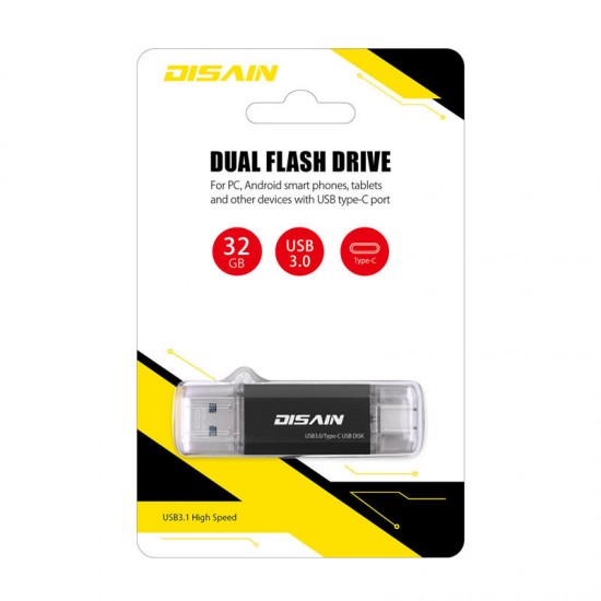 DISAIN 32GB Type-c OTG USB 3.0 U Disk Flash Drive for Xiaomi Mobile Phone Tablet PC