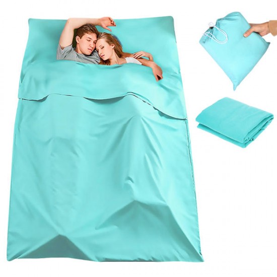 180 x 210CM Double Sleeping Bag Portable Liner Polyester Pongee Folding Travel Sleeping Mat