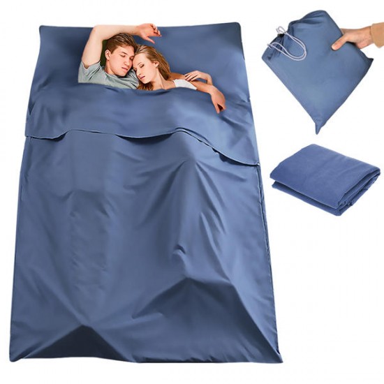 180 x 210CM Double Sleeping Bag Portable Liner Polyester Pongee Folding Travel Sleeping Mat