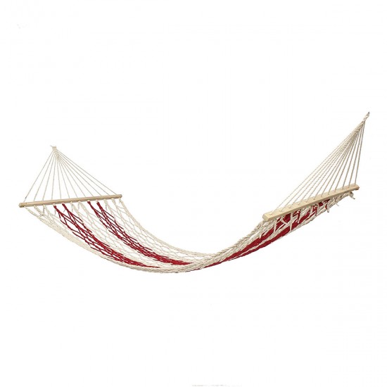 190x80cm Outdoor Camping Hammock Cotton Rope Swing Hanging Bed Garden Patio Max Load 100kg