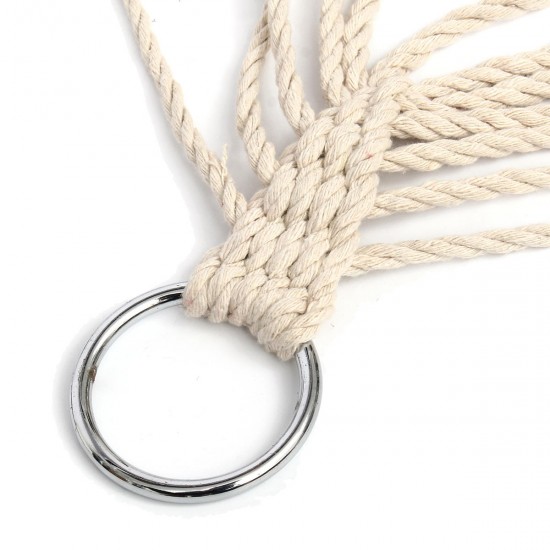 190x80cm Outdoor Camping Hammock Cotton Rope Swing Hanging Bed Garden Patio Max Load 100kg 190x80cm Outdoor Camping Hammock Cotton Rope Swing Hanging Bed Garden Patio Max Load 100kg