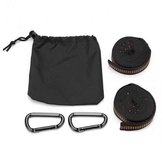 2 Pcs Adjustable Hammock Straps Camping Hiking Hammock Rope Carabiner With Storage Bag 2 Pcs Adjustable Hammock Straps Camping Hiking Hammock Rope Carabiner With Storage Bag