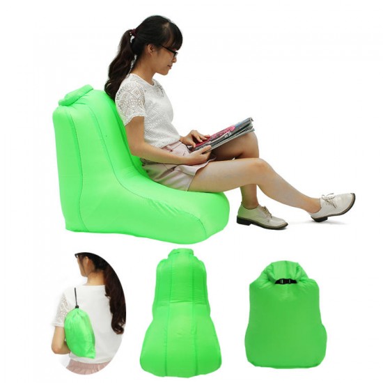 IPRee® 190T Polyester 120x60x48cm Air Inflatable Folding Chair Water Resistant Sofa Max Load 150kg
