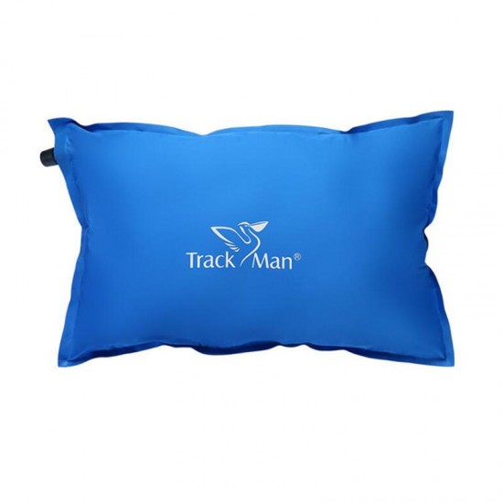 Trackman TM5103 Portable Folding Air Inflatable Pillow Travel Office Head Rest Air Cushion Blue
