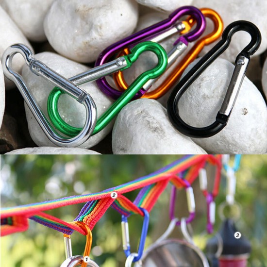 1 Pcs Metal Carabiner Clip Snap Hook Key Ring Chain Buckle For Camping Hiking